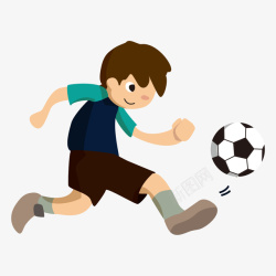 踢足球插画足球竞技比赛矢量图高清图片