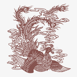 中元节卡通素材凤凰装饰案矢量图高清图片