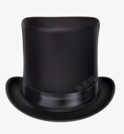 黑色帅气绅士爵士帽素材
