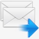 电子邮件邮件回复信封消息电子邮件信水晶图标图标