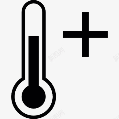 婴儿温度计温度计温度上升图标图标