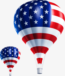 创意美国标志热气球矢量图素材