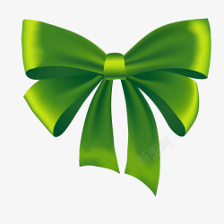 节日庆典海报美丽绿色蝴蝶结装饰高清图片