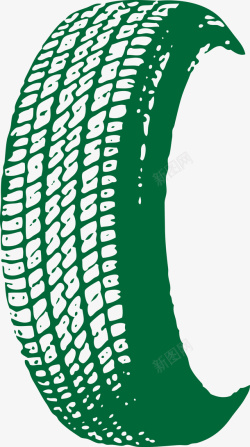 绿色轮胎图矢量图素材