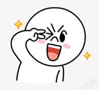 卡通耶表情素材