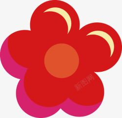 绸红花粉红花环表彰小红花高清图片