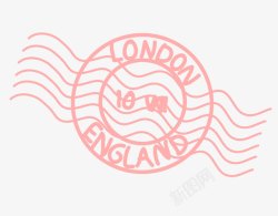 伦敦邮戳手绘伦敦邮戳矢量图高清图片