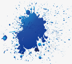蓝色斑点蓝色水彩墨迹元素矢量图高清图片