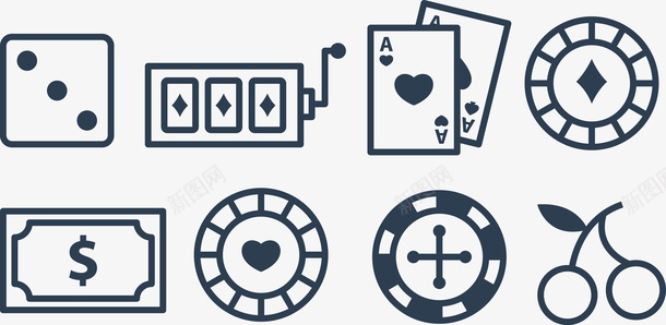 赌博工具图标图标