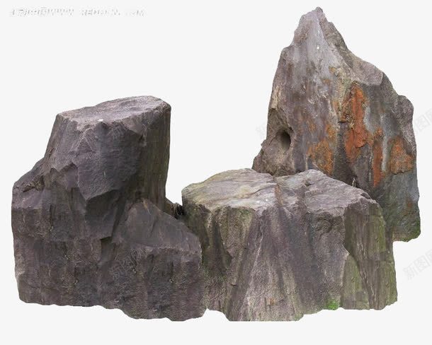 一堆假山石png免抠素材_88icon https://88icon.com 假山 石块 石堆 石头