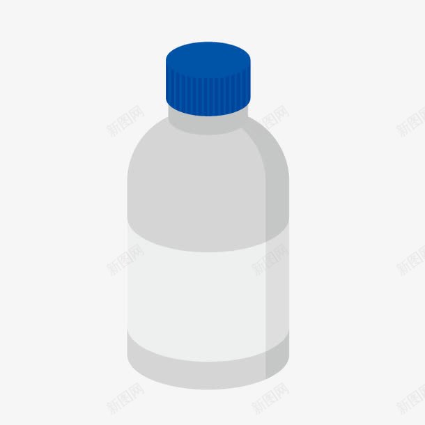 卡通蓝色玻璃瓶png免抠素材_88icon https://88icon.com 医用酒精 卡通玻璃瓶 家居收纳 蓝色玻璃瓶
