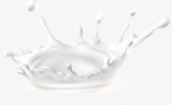 白色牛奶飞溅水花素材