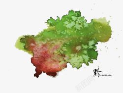 贵州地图贵州省水墨地图高清图片