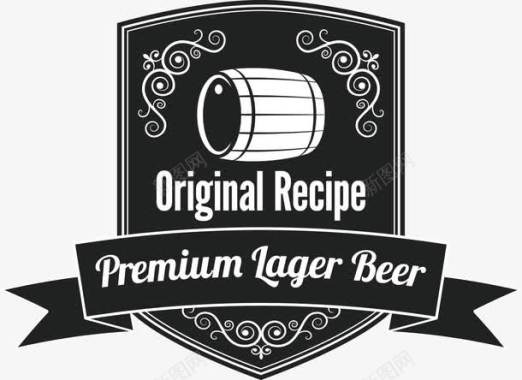 小麦环形背景模板下载啤酒标签图标图标