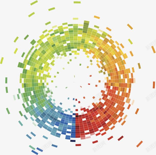 方形放射状圆形png免抠素材_88icon https://88icon.com 信息媒体 几何形状 小圈圈 斑点圆形 纹理 纹理效果 错觉