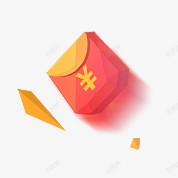 红色动态红包财富psd免抠素材_88icon https://88icon.com 三角形 光泽 动态 商务 图形 红色 质感 集合