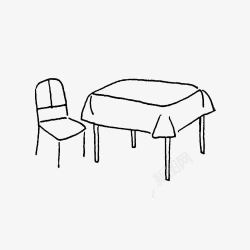 桌子简笔画桌椅家具简笔画高清图片