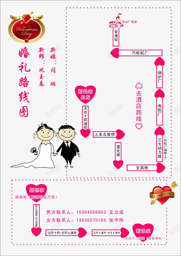 婚礼路线图png免抠素材_88icon https://88icon.com 婚礼 婚礼路线图 展板 展板模板 广告设计 手绘路线图 路线图 车队路线 迎亲路线