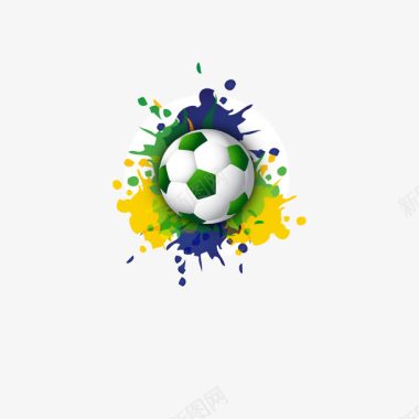 运动的足球巴西足球logo图标图标
