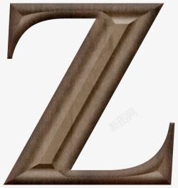 木质雕刻字母Z素材