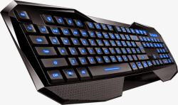 黑色电脑键盘蓝色字母素材