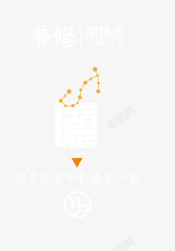 星座图形兼修的摩羯座效果图高清图片