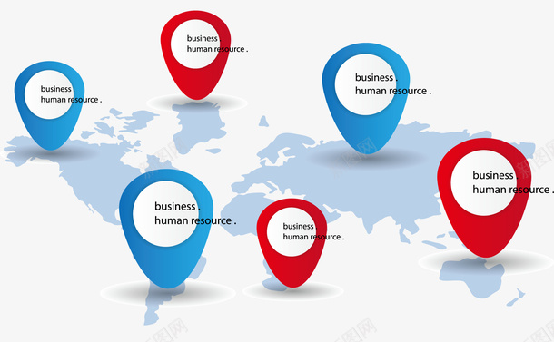 流程表PPT全球分布定位地图图标图标