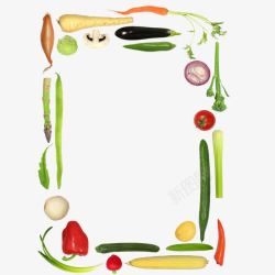 笋尖码相框的蔬菜水果高清图片
