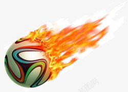 足球火光燃烧效果素材