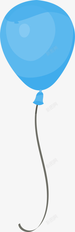 儿童节漂浮的蓝色气球素材