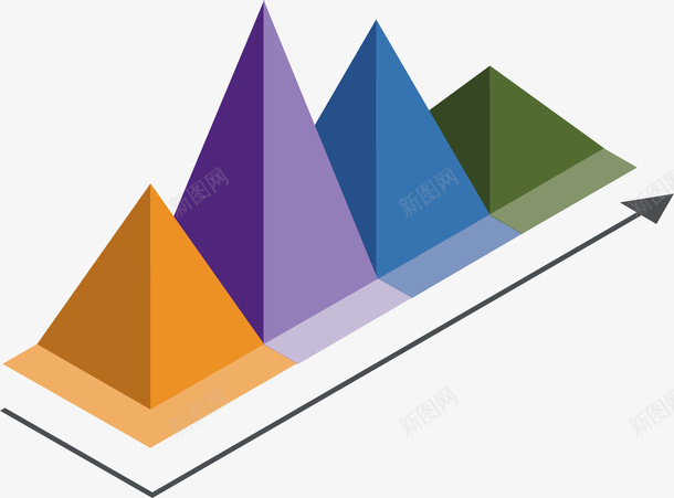 美丽的立方体玩具矢量图ai免抠素材_88icon https://88icon.com 墨绿色 棱锥 橙色 玩具 立方体 箭头 紫色 蓝色 矢量图