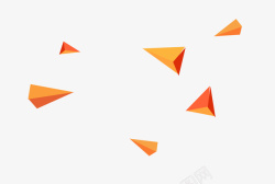 橙色的飞溅的三角碎片图素材