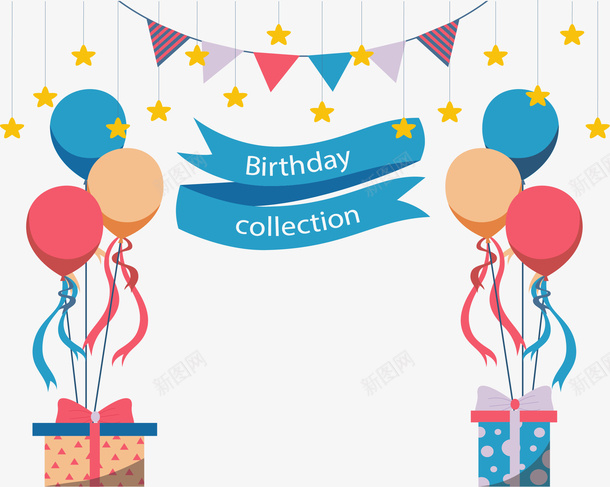 生日派对气球礼盒矢量图ai免抠素材_88icon https://88icon.com 庆祝生日 气球 生日布置 生日快乐 矢量png 矢量图 礼物盒 过生日 鼠
