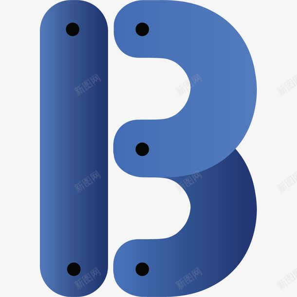 艺术数字13png免抠素材_88icon https://88icon.com 格调 艺术数字 蓝色 造型