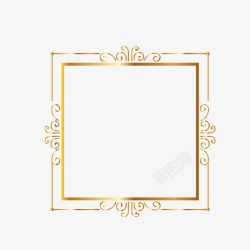 金色角标png卡通欧式金色花纹装饰角标矢量图高清图片