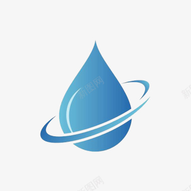 logo标识环绕的水滴标志图标图标