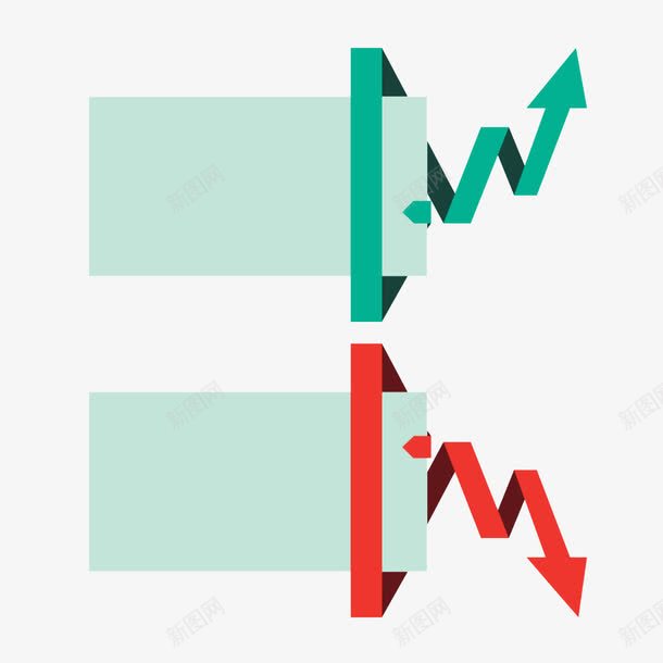 箭头图表png免抠素材_88icon https://88icon.com 年终报告 幻灯片 箭头 红绿