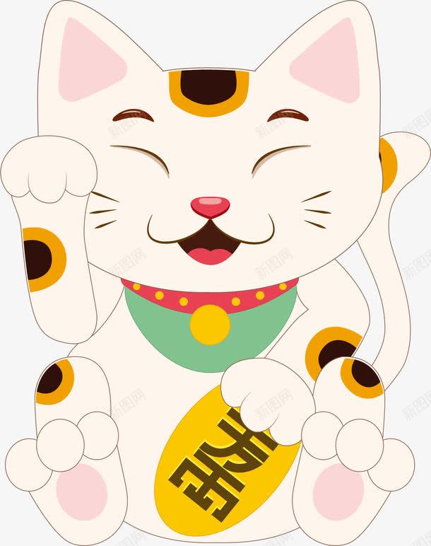 卡通招财猫png免抠素材_88icon https://88icon.com 创意 卡通 可爱 彩色图 手绘图 招财猫 简约