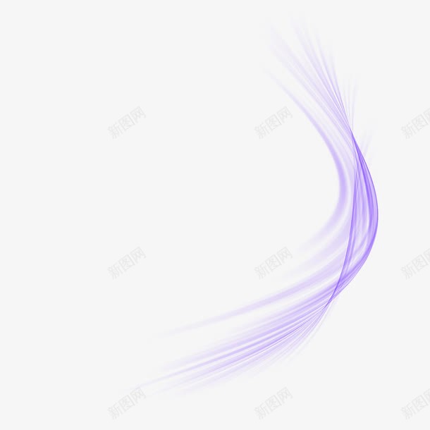 紫色清新曲线线条效果元素png免抠素材_88icon https://88icon.com 免抠PNG 效果元素 曲线 清新 紫色 线条