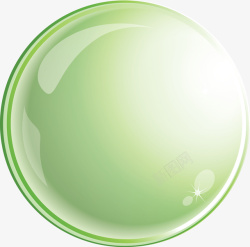 精致的绿色透明梦幻泡泡矢量图素材