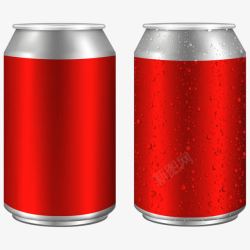 红色易拉罐饮料瓶高清图片