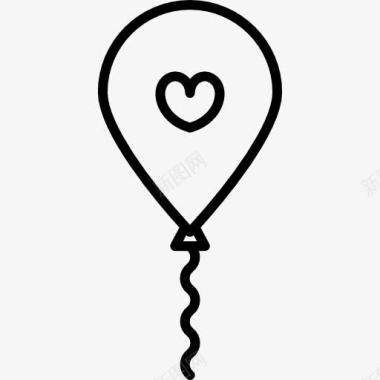 波纹气球女孩的气球图标图标