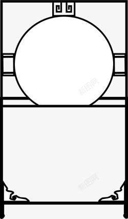 中国风圆形玄关素材
