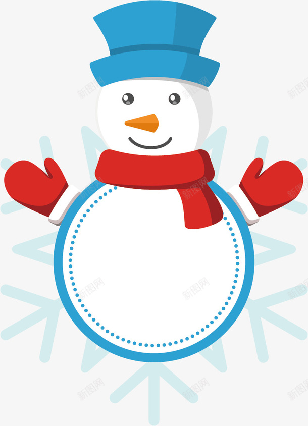 圣诞雪人标签1矢量图ai免抠素材_88icon https://88icon.com 圣诞 标签 雪人 矢量图