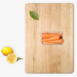 蔬菜案板实木案板胡萝卜柠檬高清图片