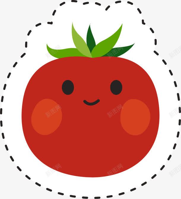 红色西红柿png免抠素材_88icon https://88icon.com 儿童贴纸 卡通 可爱 番茄 矢量标签 西红柿