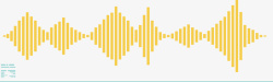 音频波形黄色波形音频声波电流线条元素素矢量图高清图片