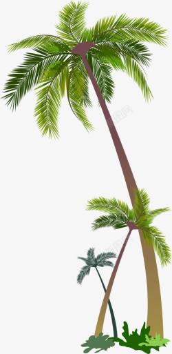 绿色椰树椰树矢量图高清图片