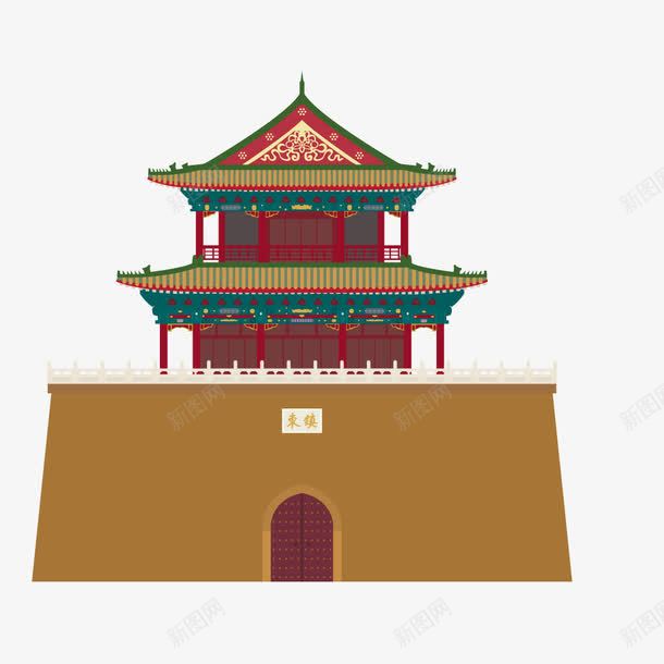 古代城楼建筑png免抠素材_88icon https://88icon.com 古代 城楼 城门建筑