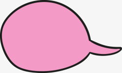 粉色对话框泡泡图矢量图素材
